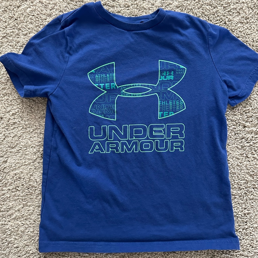 Under Armour Boys Tshirt YSM. Blue